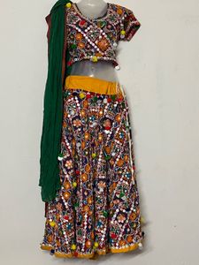 NAVRATRI Embroidered Lehenga Choli Set with Dupatt