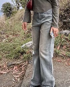 Vintage Grey Wide Leg Jeans
