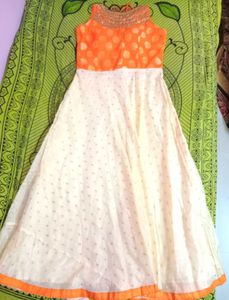 Orange Anarkali Gown