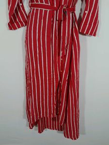Red Striped Dress Women's