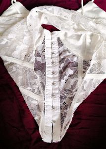 White Lace Corset Top