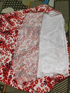 Light Pink Ruffled Top &amp; Floral Skirt Set
