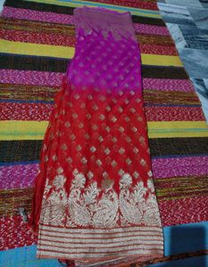double colour Saree