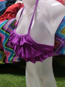 Stylish Frill Non Paded Knot Bra