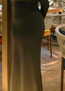 Elegant Black Long Sleeve Maxi Dress