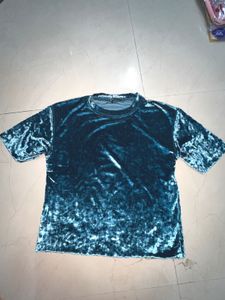 Teal Velvet Tee