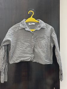Striped Crop Shirt