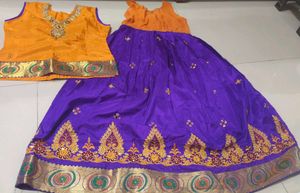 Vibrant Ethnic south indian long dress with jacket