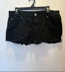 Classic Black Denim Cutoff Shorts