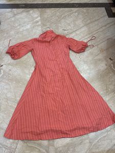 new Embroidered Striped dress
