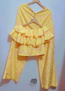 Yellow 2 Pc Set For Girl Or Women 34 Bust