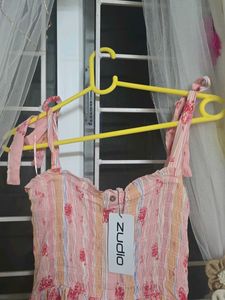 Pink Floral Striped Sundress