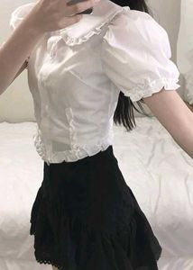 White Peter Pan Collar Blouse