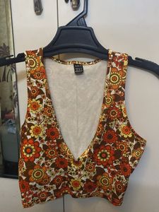 Floral Print Crop Top