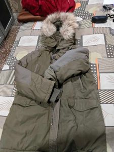Men's Green sweater and  jacket fur winter