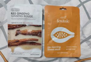 Face Sheet Masks - Red Ginseng & De-Tanning