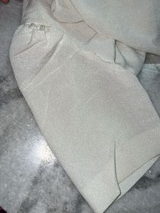 Cream Short Sleeve A-Line Dress