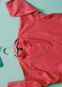 Coral Kurta with Button