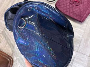 Shiny Blue Satchel Bag