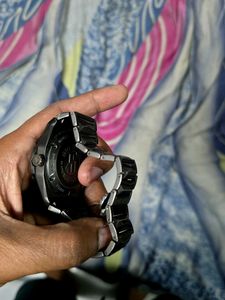 Stylish Men's Chronograph Watch Gunmetal toned
