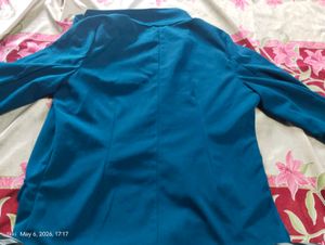Teal Open Front Blazer