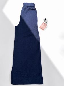 Navy Textured Palazzos