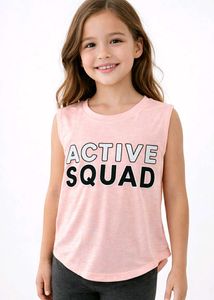 H&M Sport Pink “ACTIVE SQUAD” Girls Top