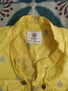 Yellow Casual Kurta shirt