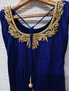 Elegant Blue Anarkali Suit