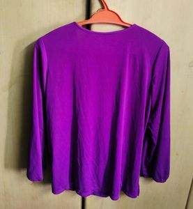 Elegant Purple Wrap Top