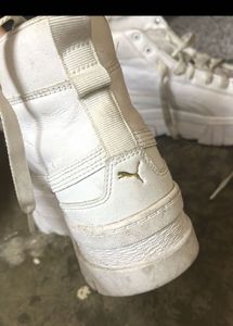 Puma White Platform High-Top Sneakers