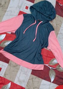 Stylish Color Block Hoodie