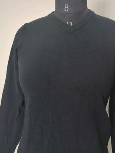 Red Long Sleeve shirt with black sweater