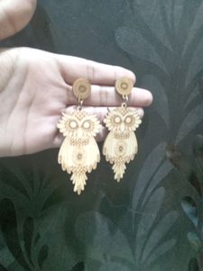 Owl Wooden Earrings