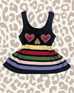 Vintage Y2K Kidcore Heart Top 🌈