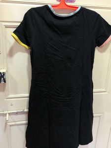 Black Graphic T-Shirt Dress