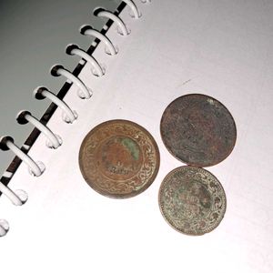 1895 British India Half Pice Victoria Copper Coin