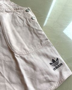 Adidas Orginals Pink Denim Overall Skirt