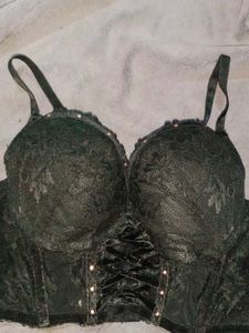 Black Lace Corset Bralette