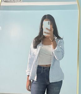 Striped Button-Up Shirt