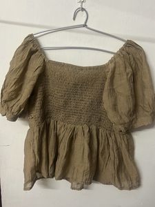 Chic Square Neck Peplum Top