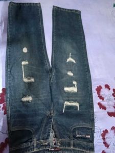 Stylish Ripped Blue Denim Jeans