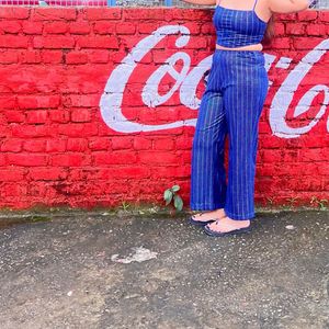 Sparkly Blue Crop Top
