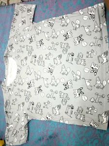 Cute Dog Print T-Shirt