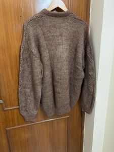 Unisex Handmade Brown Wool Sweater