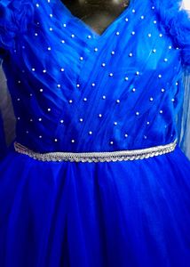 Royal Blue Tulle Formal Gown
