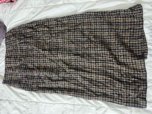 Checkered Midi Skirt