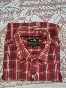ColorPlus Red Plaid Tailored Fit Shirt