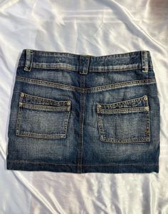 Y2K embroidered Denim Miniskirt