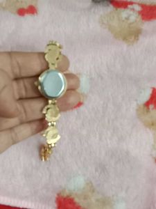 Elegant Women's Gold Watch with Crystal Accents